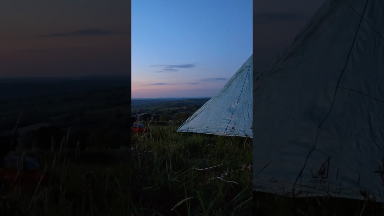 Video: Racing to my wild camping spot at the food of Skirrid at the #dragonhikeandfly #paragliding
